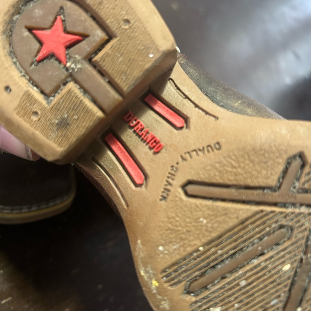 Durango Brown and Pink Western Boots - Picture 2 of 3